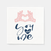 バレンタインデーあなたと私 スタンダードカクテルナプキン (正面)