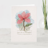 バレンタインデーあなたは美しい水色のスケッチィ  カード (正面)