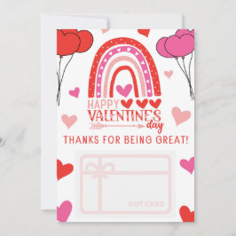 バレンタインデーありがとうギフトカードホルダー 招待状