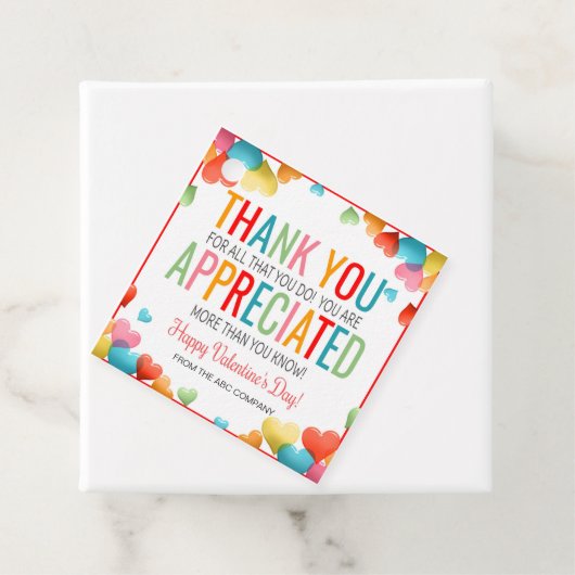 バレンタインデーありがとうギフトラベル フェイバータグ (インサイチュ)