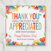 バレンタインデーありがとうギフトラベル フェイバータグ (正面)