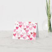 バレンタインデーありがとう、感謝していハート サンキューカード (裏面)