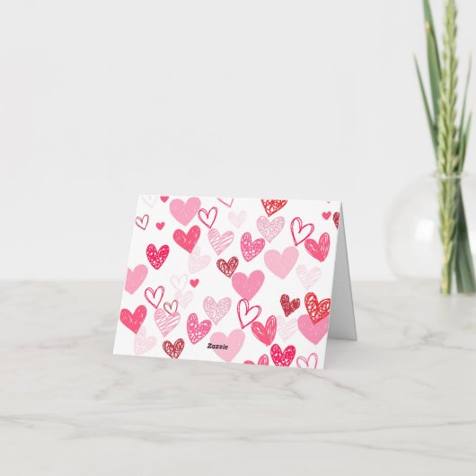 バレンタインデーありがとう、感謝していハート サンキューカード (裏面)