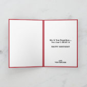 バレンタインデーいけなハートおもしろいハッピーバースデー サンキューカード (内部)