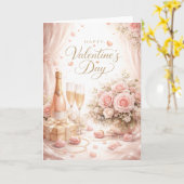 バレンタインデーおめでとう カード (黄色い花)