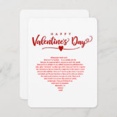 バレンタインデーおめでとう シーズンカード (正面/裏面)