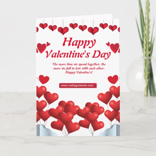 バレンタインデーおめでとう シーズンカード (正面)