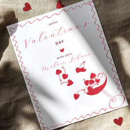 バレンタインデーおめでとう – チェリーハーツ イン カクテル シーズンカード