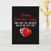 バレンタインデーおめでとう!チョコを渡せ カード (黄色い花)