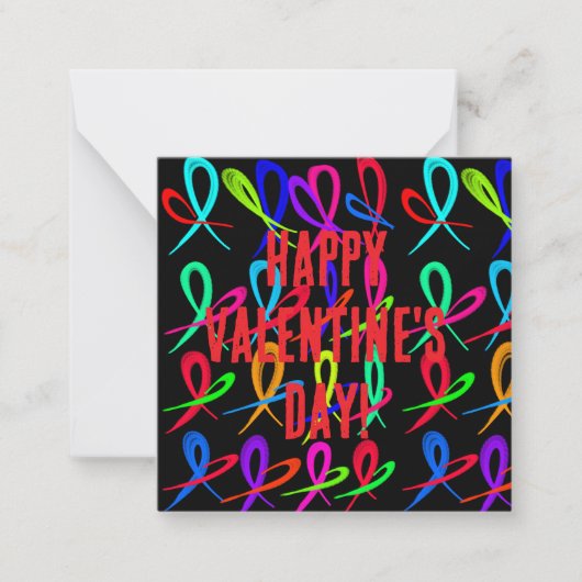 バレンタインデーおめでとう ノートカード (正面)