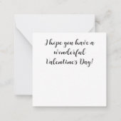 バレンタインデーおめでとう ノートカード (裏面)