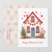 バレンタインデーおめでとう！バレンタインのカード シーズンポストカード (正面/裏面)