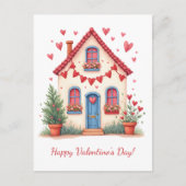バレンタインデーおめでとう！バレンタインのカード シーズンポストカード (正面)