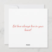 バレンタインデーおめでとう！バレンタインカード シーズンカード (裏面)