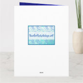 バレンタインデーおめでとう ブルーオンブルーフォトカード カード (裏面)