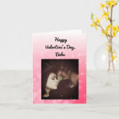 バレンタインデーおめでとう、ベイビー。自分だけの写真を追加して カード (黄色い花)