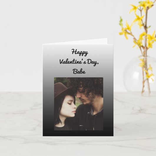 バレンタインデーおめでとう、ベイビー。自分で写真を追加して カード (黄色い花)