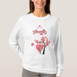 バレンタインデーおめでとう ロマンチックなカップル Tシャツ