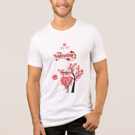 バレンタインデーおめでとう ロマンティックなカップル トライブレンドTシャツ