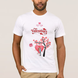 バレンタインデーおめでとう ロマンティックなカップル Tシャツ