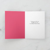 バレンタインデーおめでとう！ 思ってるよ かわいいネコ シーズンカード (内部)