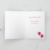 バレンタインデーおめでとう！愛してる！かわいい羊 カード (内部)