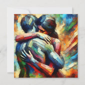 バレンタインデーおめでとう | 愛する人たちの抱擁 カード (正面)