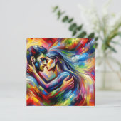 バレンタインデーおめでとう | 愛の抱擁 カード (スタンド正面)