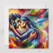 バレンタインデーおめでとう | 愛の抱擁 カード (正面)