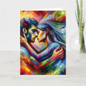 バレンタインデーおめでとう | 愛の抱擁 カード (正面)