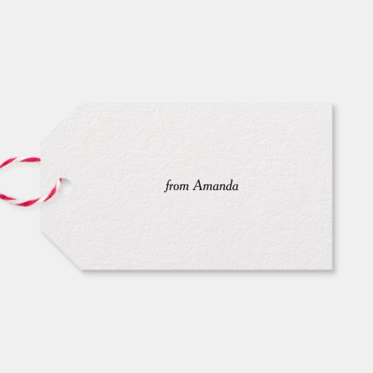 バレンタインデーおめでとう。白黒モダン ギフトタグ (裏面横)