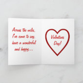 バレンタインデーおめでとう、離れていても心は一緒 シーズンカード (内部)