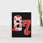 バレンタインデーおめでとう 67 ミーム ハート コケティー ボウ カード (正面)