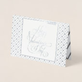 バレンタインデーおめでとう Lovely Elegant 現代的 箔カード (正面)