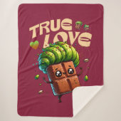 バレンタインデーおもしろいかわいいピスタチオ シェルパブランケット (正面)