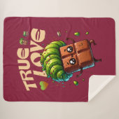 バレンタインデーおもしろいかわいいピスタチオ シェルパブランケット (正面(横))