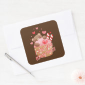 バレンタインデーおもしろいが大好き スクエアシール (封筒)