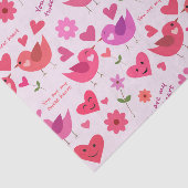 バレンタインデーおもしろいにハートを持つ鳥を愛する 薄葉紙 (詳細)