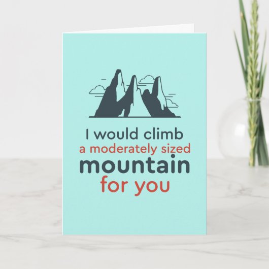 バレンタインデーおもしろいに山登りたい シーズンカード (正面)