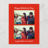 バレンタインデーおもしろいの友好パートナー ポストカード (正面)