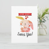 バレンタインデーおもしろいを愛するバニー シーズンカード (スタンド正面)