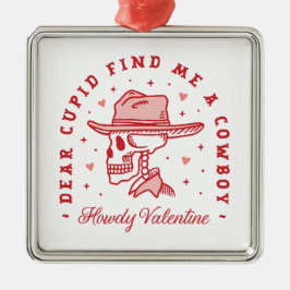 バレンタインデーおもしろいカウボーイ国の審美赤 メタルオーナメント