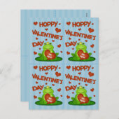 バレンタインデーおもしろいカエル王子カード(4) シーズンポストカード (正面/裏面)