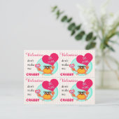 バレンタインデーおもしろいカバのカニのカード(4) シーズンポストカード (スタンド正面)