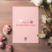 バレンタインデーおもしろいグンプン白猫フラットカード シーズンカード