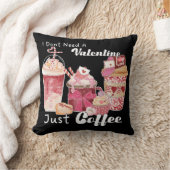 バレンタインデーおもしろいコーヒー クッション (ブランケット)