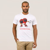 バレンタインデーおもしろいダビングハートバレンタインギフト Tシャツ (正面フル)