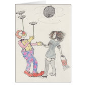 バレンタインデーおもしろいピエロラブカートゥーンアートユーモア (正面)