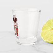 バレンタインデーおもしろいラテコーヒー愛好家 ショットグラス (右)