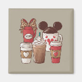 バレンタインデーおもしろいラテコーヒー愛好家 マグネット (正面)